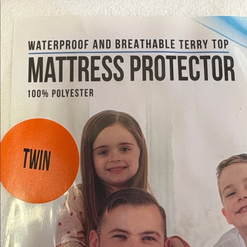 NEW! White Mattress Protector - Terry Top - Waterproof and Breathable- Twin